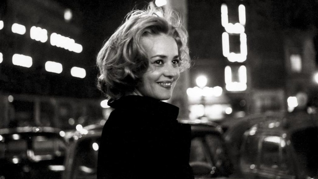 Jeanne Moreau in the movie elevator to the gallows